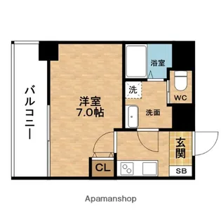 meetMe梅田西【8階】の間取り