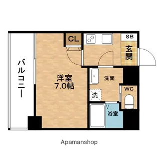 meetMe梅田西【6階】の間取り