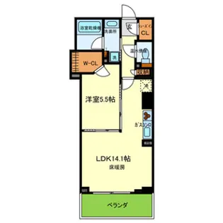 プラネ・ルネスプリングタワー大阪【14階】の間取り