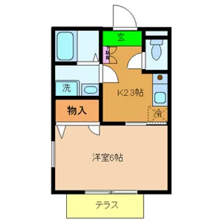 ユイットハイム【1階】の間取り