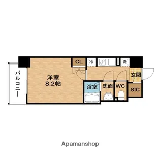 BPRレジデンス新梅田【9階】の間取り