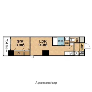 SK TRUST BLD【15階】の間取り