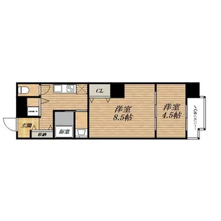 日本橋コゥジィアパートメント【4階】の間取り