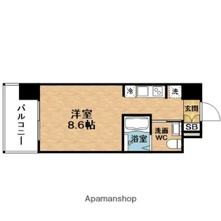 E−SPAAACE西天満【1階】の間取り