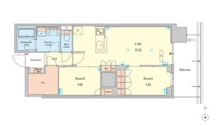 RJR堺筋本町タワー【5階】の間取り