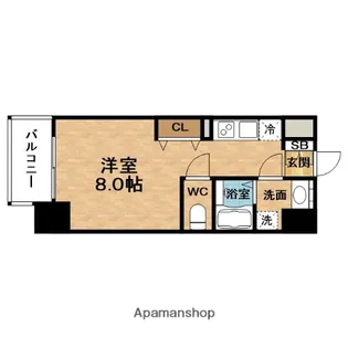 新梅田セントラルヒルズ【8階】の間取り