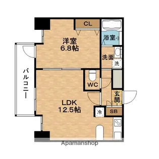 クリスタルグランツうめきた【10階】の間取り