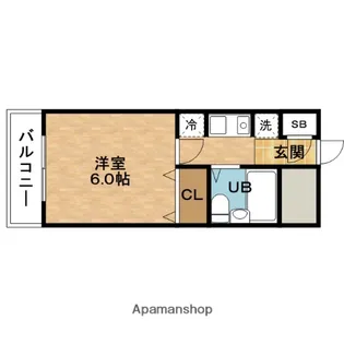 サンライズ野田阪神【5階】の間取り