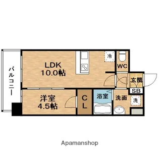 プレサンス野田阪神駅前ザ・ファースト【14階】の間取り