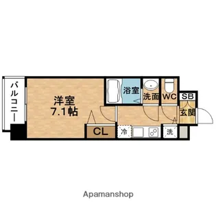 PRESSANCE野田阪神駅前ザ・ファースト【10階】の間取り