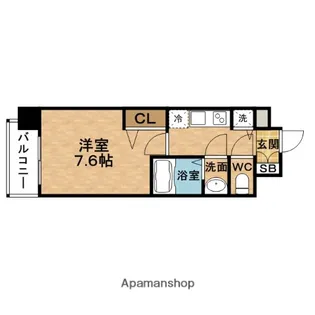 プレサンス野田阪神駅前ザ・ファースト【13階】の間取り