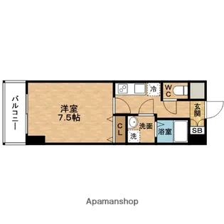 アスヴェル梅田WEST【10階】の間取り