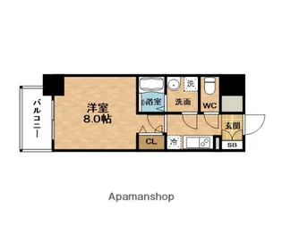 プレサンス大阪福島シエル【6階】の間取り