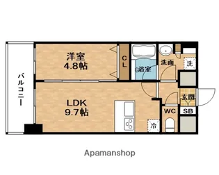 プレサンス大阪福島シエル【12階】の間取り