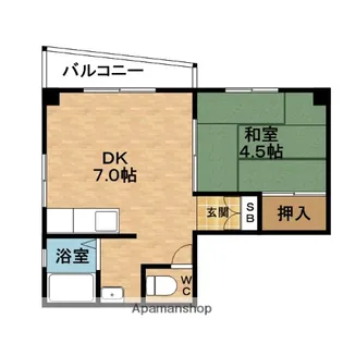 フォンテーヌNO.5【4階】の間取り