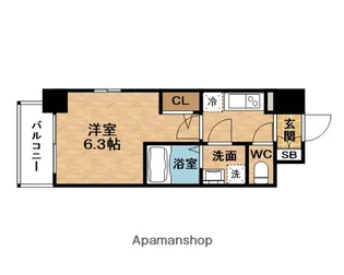 エスリード福島グレイス【5階】の間取り