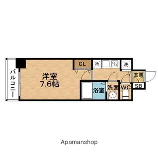 SWANSCITY(スワンズシティ)堂島川【7階】の間取り