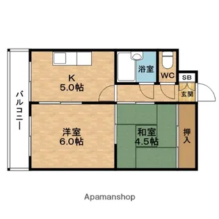 ブリリアンマンション【6階】の間取り