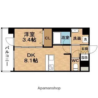 エステムコート梅田・天神橋Ⅳステーションフロント【2階】の間取り