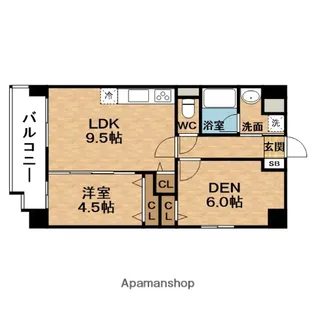 海老江サンライズ【6階】の間取り