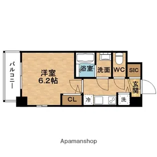 ADVANCE西梅田ビオス(アドバンス)【6階】の間取り