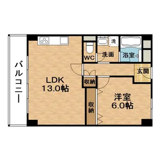 1LDKの間取り画像