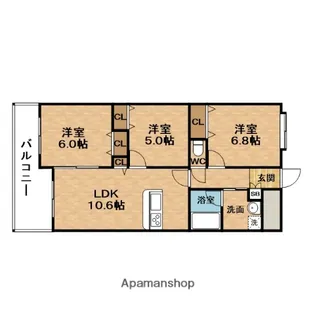 ベリー海老江【10階】の間取り