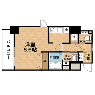 エスライズ中之島WEST【2階】の間取り