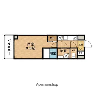UMEDA ISLAND RESIDENCE【8階】の間取り