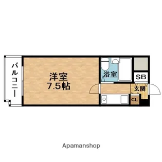 センチュリーパークユニ東梅田【6階】の間取り
