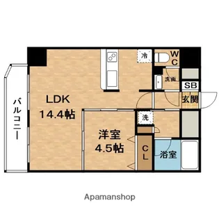 セレニテ梅田北Premium【9階】の間取り