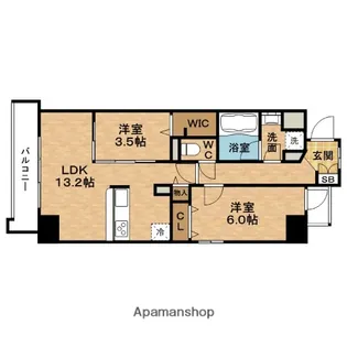 サンセール海老江【1階】の間取り