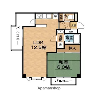 メロディハイム野田阪神【6階】の間取り