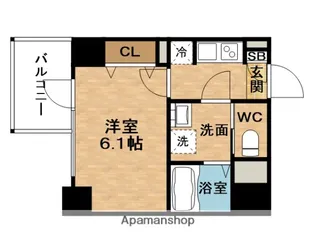 S−RESIDENCE新大阪RISH【7階】の間取り