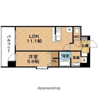 SPLENDIDE梅田北(スプランディッド)【8階】の間取り