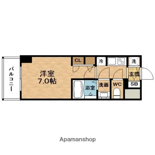 S-RESIDENCE福島Alovita【7階】の間取り
