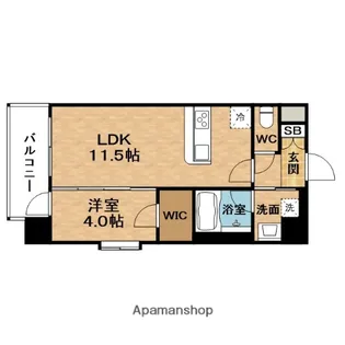 SPLENDIDE中之島DUE(スプランディッド)【12階】の間取り