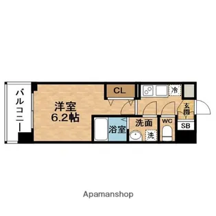 ワールドアイ梅田WEST【13階】の間取り