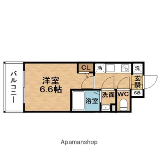 エスリードレジデンス大阪福島イースト【6階】の間取り