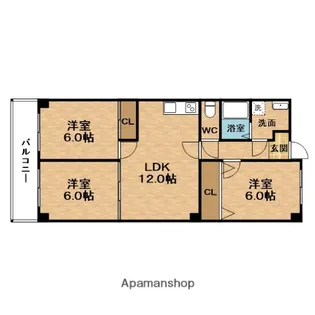 有明マンション【3階】の間取り