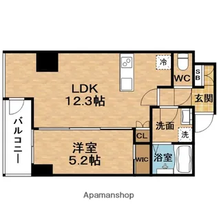 フォルトナート扇町【3階】の間取り