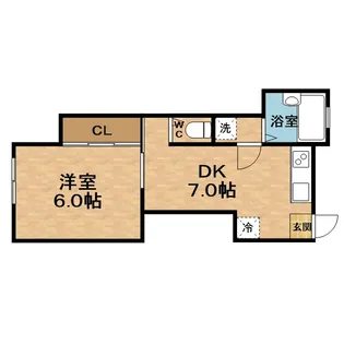 グランソレイユテラサカ【4階】の間取り