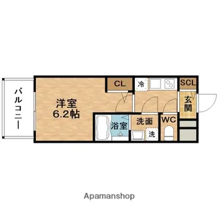 エスリードレジデンス大阪福島シティウエスト【3階】の間取り