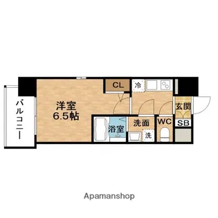 エスリードレジデンス大阪福島シティウエスト【5階】の間取り