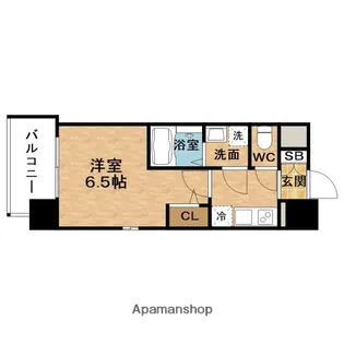 エスリードレジデンス大阪福島シティウエスト【9階】の間取り
