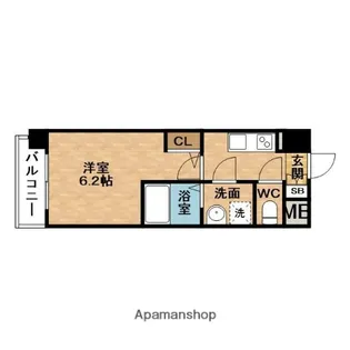 ESLEAD(エスリード)レジデンスグラン大阪福島ノース【10階】の間取り
