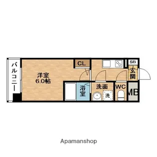 エスリードレジデンスグラン大阪福島ノース【4階】の間取り