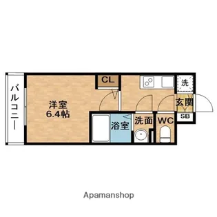 エスリードレジデンスグラン大阪福島ノース【9階】の間取り