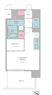 J.GRAN COURT京町堀【12階】の間取り