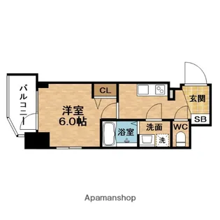 1Kの間取り画像